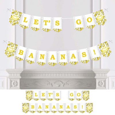 Big Dot of Happiness Let's Go Bananas - Tropical Party Bunting Banner - Party Decorations - Let's Go Bananas