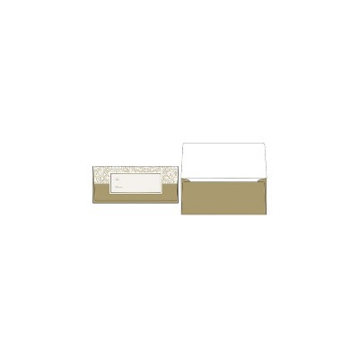 LUX Currency Envelopes 2 7/8 x 6 1/2 50/Box Gold Damask CUR-98-50