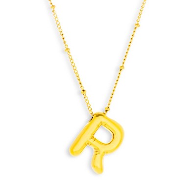EVRY JEWELS WATERPROOF Gold or Silver Plated Starburst Initial Necklace