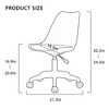 NicBex Adjustable Plastic Armless Swivel Office Chair for Gaming Work Study Vanity,Living Room - 3 of 4