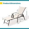 Pellebant Outdoor Lounger Aluminum Adjustable Chaise Lounge Chairs with Arms (Set of 2) - 2 of 4