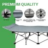 SUGIFT Camping Cot with Mattress 75" x 28" inch Folding Bed with Carry Bag, Silver - 4 of 4