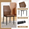 Kumasinova 37" Mid Century Dining Chairs Set of 4/6,Breathable PU Leather Kitchen Chairs with Shell Design,Ergonomic Kitchen Chairs with Backrest - 4 of 4