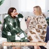 Tirrinia Oversized Wearable Blanket Hoodied Sweatshirt for Woman Men, Cozy Fleece Lined Plush Pullover, Warm Gift Wife Woman, One Size Fits All - 3 of 4
