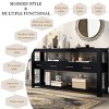Console Table Entryway Narrow Skinny Design with Finish, 4 Drawers and 2 Shelves for Hallway or Living Room-The Pop Home - 4 of 4