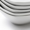 Gibson Our Table Simply White 6 Piece 7 Inch Rectangular Porcelain Bowl Set in White - 3 of 4