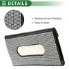 Unique Bargains Universal Car Tissue Holder Sun Visor Holder Tissues Box Cover Car Backseat Extra Large Tissue Organization Faux Leather Black White - 3 of 4