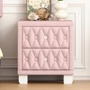 KTMBDW Nightstand with 2 Drawer 20" Tall Bedside Table Wooden Flie Cabinet Telephone Table Bed Side Table with Storage for Bedroom - 2 of 4