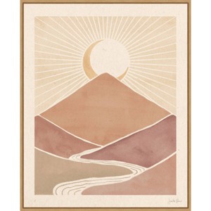 Amanti Art 23" x 28" Mid-Century Landscape II by Janelle Penner Framed Canvas Wall Art Print: Modern Decor, Polystyrene Frame - 1 of 4