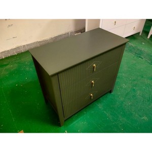 Fluted 3 Drawer Dresser Wide Dressers Chest of Drawers - 1 of 1