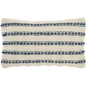 Mina Victory Lifestyle Woven Lines And Dots Indoor Throw Pillow - 1 of 4