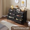 Fluted Dresser for Bedroom with 6 Deep Drawers, 47.2 in Wide Modern Chest of Drawers, Wooden Dresser TV Stand, Curved Profile Design, for Living Room - 2 of 4