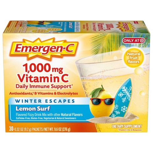 Emergen-C Vitamin C Drink Mix Packets Lemon Lime – 30 EA, 55% OFF