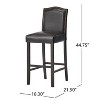 TOAOTBNBOB Upholstered Barstools Set of 2, Modern Bar Chair with Backrests, Kitchen Island Bar Stools with Wood Legs - 3 of 4