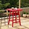 WestinTrends Malibu 30" All Weather HDPE Outdoor Patio Square Counter Height Bistro Table with Umbrella Hole - 2 of 4