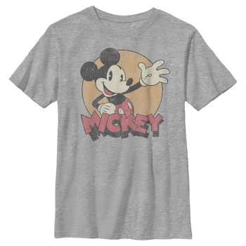 Boy's Disney Mickey Mouse Old School Distressed T-Shirt