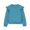 Lands' End Kids Long Sleeve Cozy Fleece Ruffle Eyelet Sweatshirt - 2 of 2