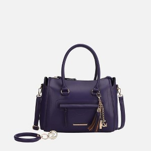MKF Collection Valeria Vegan Leather Women's Satchel Bag with Keyring by Mia K - 1 of 4