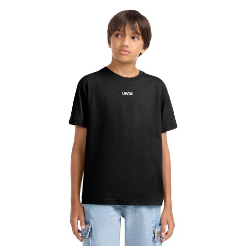 Levi's Boys' Short Sleeve Metallic Logo T-Shirt - Black XL