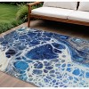 Navy Blue And Gray Nautical Washable Indoor Outdoor Area Rug - 2 of 4