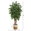 Nearly Natural 7-ft Sakaki Artificial Tree in Handmade Natural Jute and Cotton Planter - 2 of 3