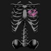 Girl's Lost Gods Halloween Skeleton Rib Cage Heart T-Shirt - 2 of 4