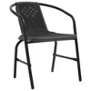vidaXL Garden Chairs 4 pcs Plastic Rattan and Steel 242.5 lb - 2 of 4