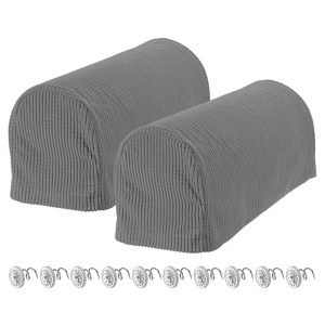 Unique Bargains Stretchy Anti-Slip Sofa Couch Armchair Covers with Pins 2 Pcs - 1 of 4