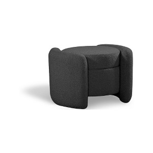 Meridian Furniture,Horizon Boucle Fabric Ottoman - 1 of 4
