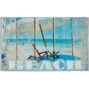 Olivia's Home Beach Lounging Doormat – Indoor Decorative Accent Rug, 22" x 32", Coastal Chairs Design, Relaxed Rectangle Floor Mat - 1 of 3