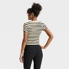 Women's Slim Fit Short Sleeve Cropped Ribbed T-Shirt - A New Day™ - 2 of 3