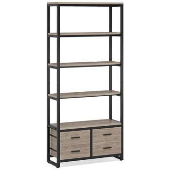 Tribesigns 70.9" Tall 5-Tier 4 Drawers Etagere Bookcase
