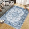 Fulvari Area Rug Vintage Rug Washable Indoor Medallion Rugs Low Pile Distressed Floor Carpet Retro Accent Rug for Living Room - 3 of 4