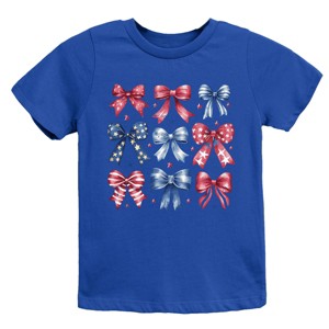 The Juniper Shop Coquette Bow Chart Stars And Stripes Youth Short Sleeve Tee - 1 of 4