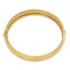 Black Bow Jewelry 14.25mm 14k Yellow Gold Textured & D/C Hinged Bangle Bracelet - 2 of 4