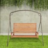 Woodlawn Easy to Assemble Patio Swing Frame with Steel Tubing and Powder Coated Finish for Garden, Lawn, Patio, and Porch Swings, Bronze - 3 of 4