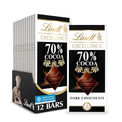 Lindt 4/6/12 Pack Excellence 70% Cocoa Dark Chocolate 3.5oz Full Size Candy Bar