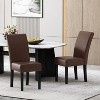 KWPZQEB Dining Chairs Set of 2, Rustic Dining Chair with Cushions and Upholstered, High Back Kitchen Side Chair with Wood Legs for Dining Room - 2 of 4