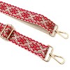 Wrapables Wide Adjustable Crossbody Handbag Strap, Women's Replacement Bag Strap for Purses, Red & Gray Deco - 3 of 4
