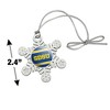 South Dakota State University Stripes Metal Snowflake Christmas Tree Holiday Ornament - 3 of 3