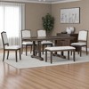6-Piece Extendable Dining Table Set, 60"-78" Wood Kitchen Table with Removable Leaf, 4 Upholstered Chairs & Bench for Dining Room - 3 of 4