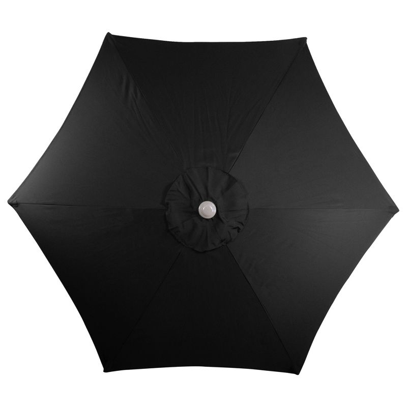 Northlight 7.5ft Outdoor Patio Market Umbrella with Hand Crank, Black, 3 of 6