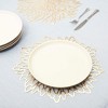 Juvale Juvale 10-Pack Gold Vinyl Placemats - Round Leaf Design Table Chargers for Fall Dining Table Settings (14.4 In) - 3 of 4