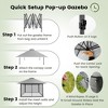 Tangkula Outdoor Patio 13' x13' Pop Up Canopy Tent Adjust Sun Protection w/ Mesh Sidewall Grey - 4 of 4