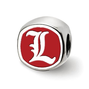 Black Bow Jewelry Sterling Silver Louisville Cardinals NCAA Bead Charm - 1 of 4