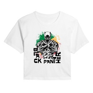Women's - Marvel - Black Panther Wakanda Cropped Graphic T-Shirt - 1 of 4