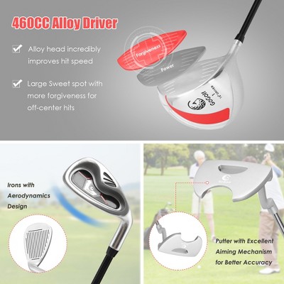 Red and White Women's Complete Golf Club Set with Bag