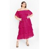 Women's Plus Size Night Garden Dress - hot pink | CITY CHIC - 3 of 4