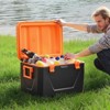 VEVOR Portable Cooler, 63 QT Hard Cooler with Ice Retention, Heavy-Duty Handles and Cup Holder, Lightweight Rigid Material Insulated, Orange - 2 of 4