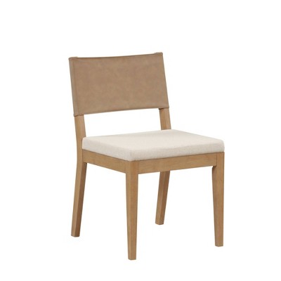 Nathan James Linus Dining Chair Brown Faux Leather